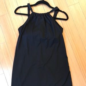 Athleta black halter dress